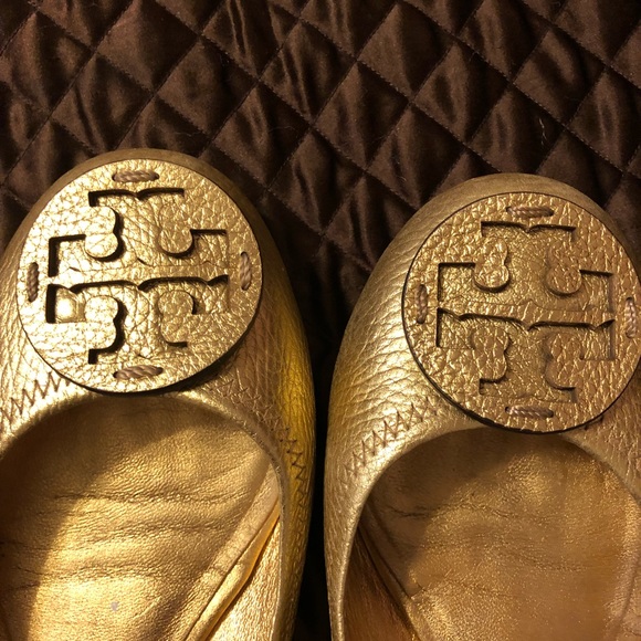 Tory Burch Shoes - Tory Burch Gold Flats